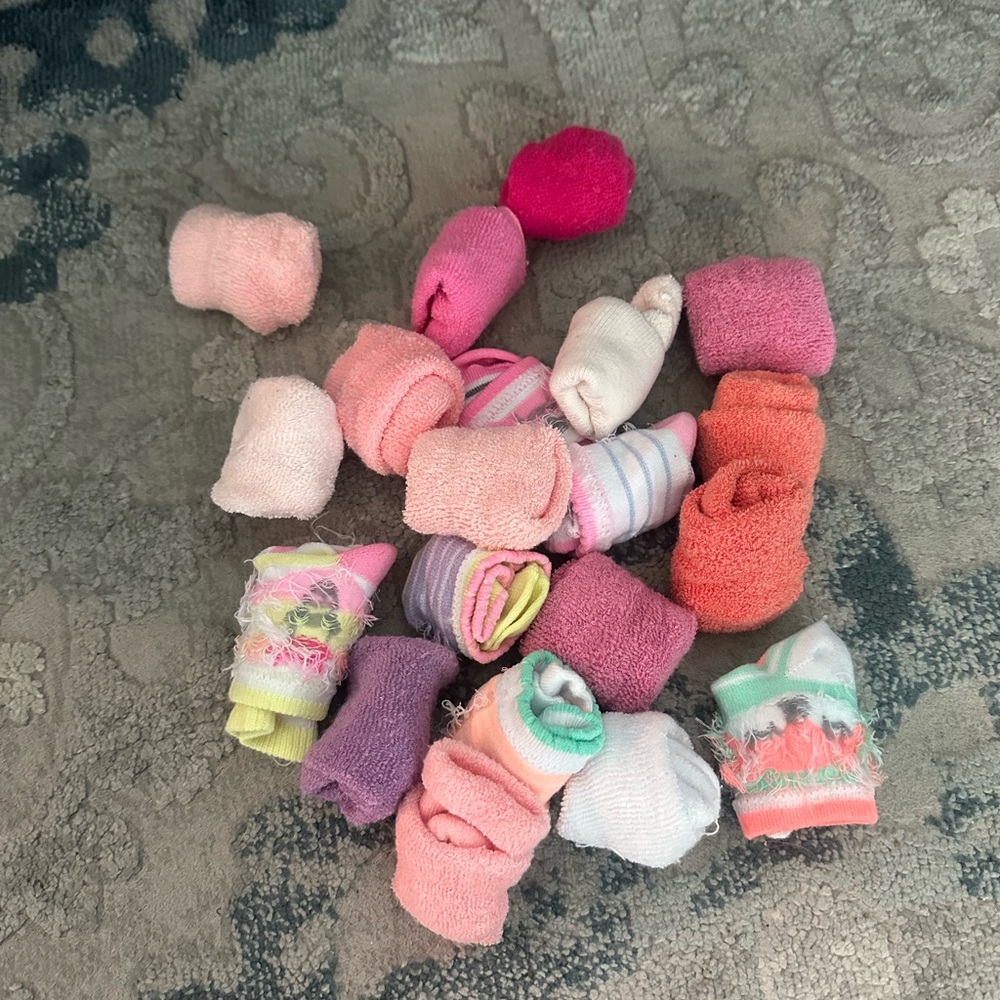 Cloud Island Pink and Purple Socks & Tights Collection